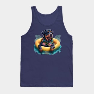 Cool Rottweiler at the Swimming Pool Tank Top